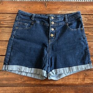 Modcloth Dark Blue Jean Shorts